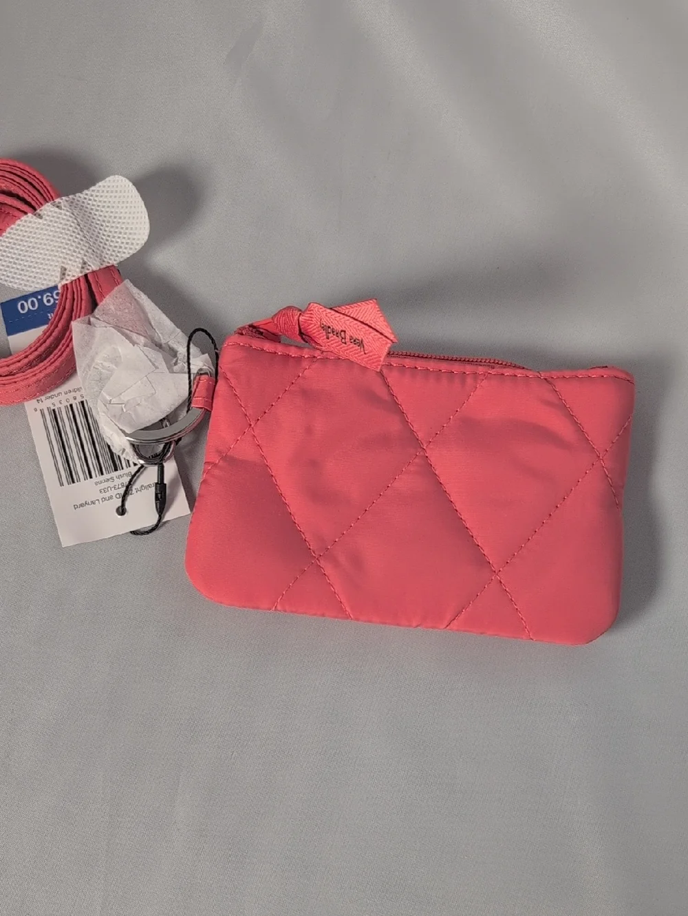 Vera Bradley Ultralight Zip ID & Lanyard in Blush Sienna